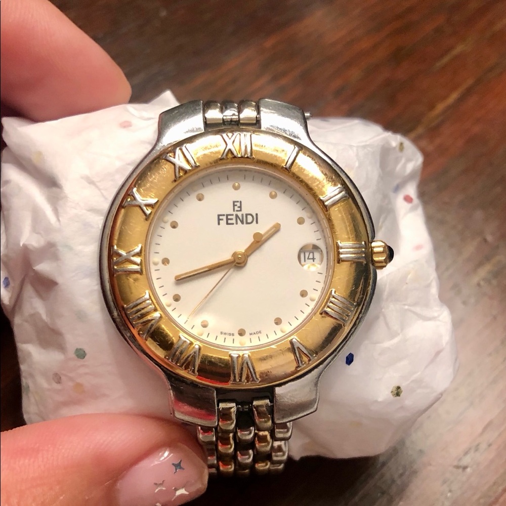 Vintage Fendi two tone swiss made watch